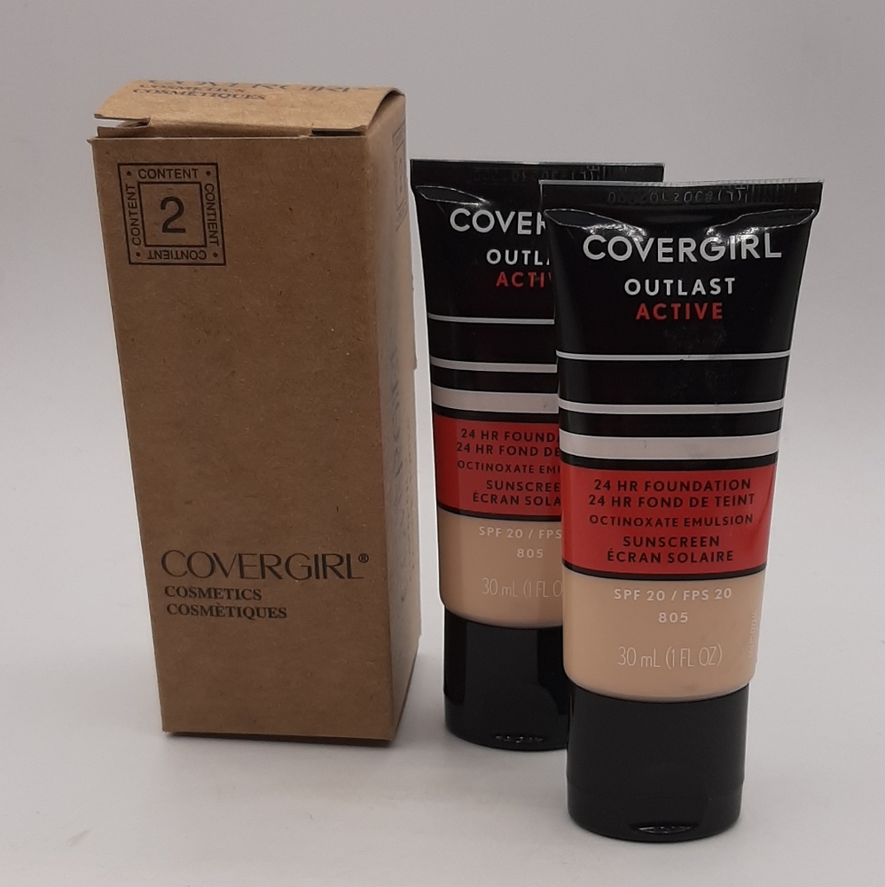 2 COVERGIRL Outlast Active 24Hr Foundation NEW!!